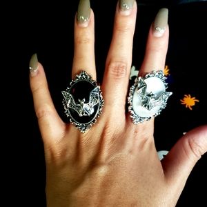 Bat Stone Rings